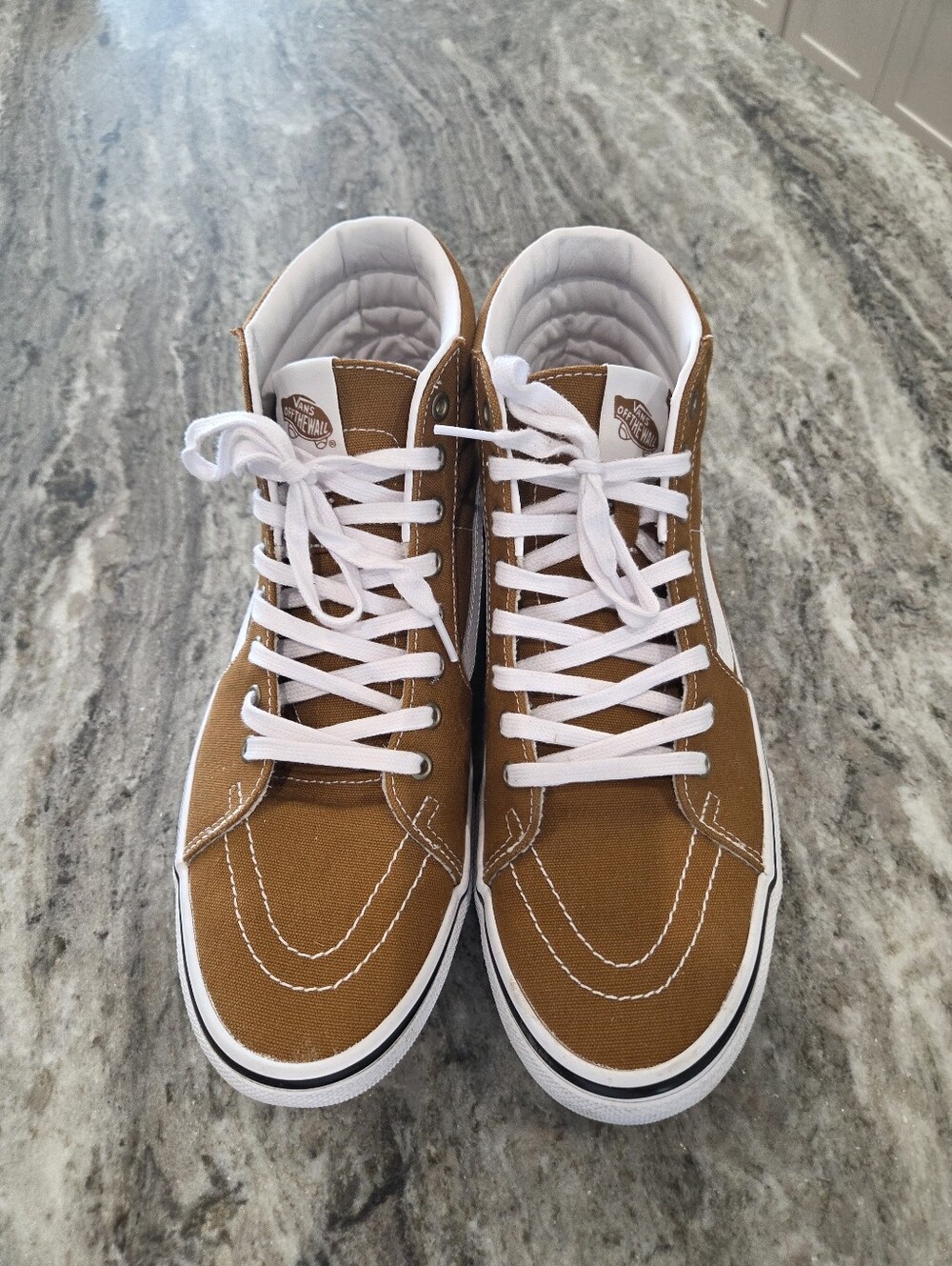 Vans Skate Sk8-Hi Canvas Golden Brown Sneakers Mens Size 12 - Picture 2 of 10